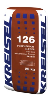 Клей для газобетона KREISEL 126 PORENBETON KLEBER WEISS, 25 кг
