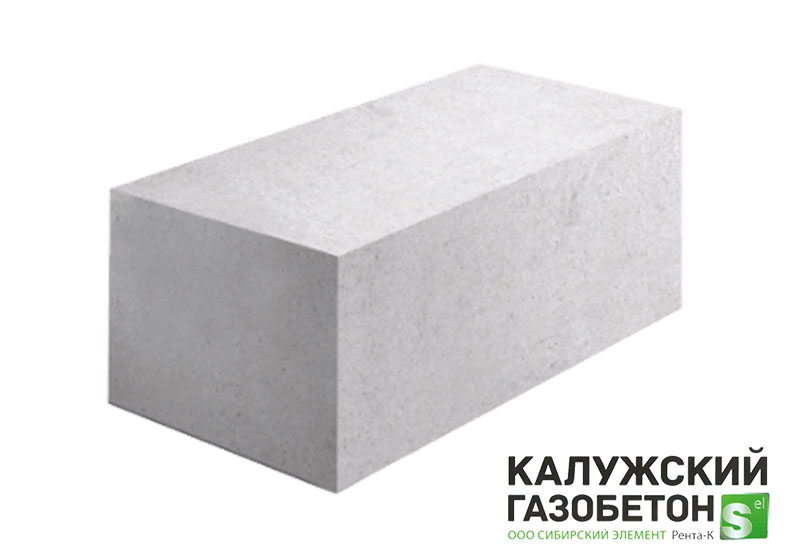 Газобетонный блок стеновой Калужский D600 625х250х250 B3.5